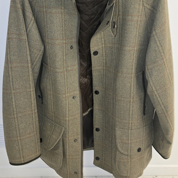 Barbour Green Check Military Coat - Picture 2 of 15